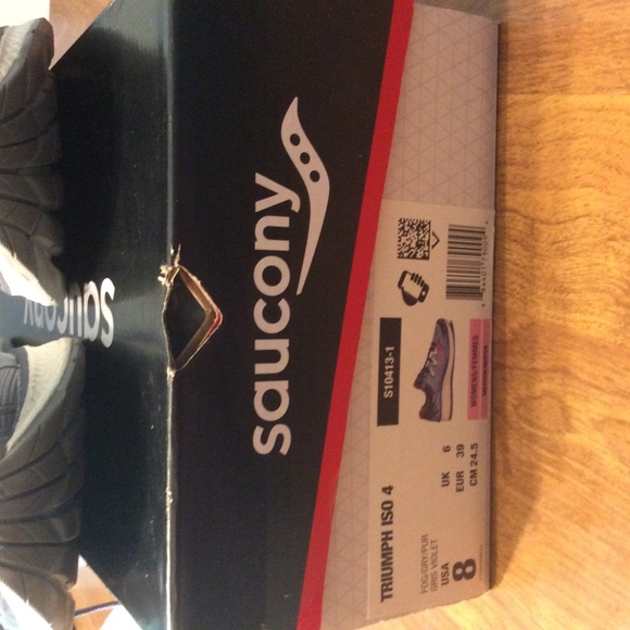 Saucony Triumph ISO 4, Size 8, Gray/Violet, Barely Worn - Picture 6 of 6